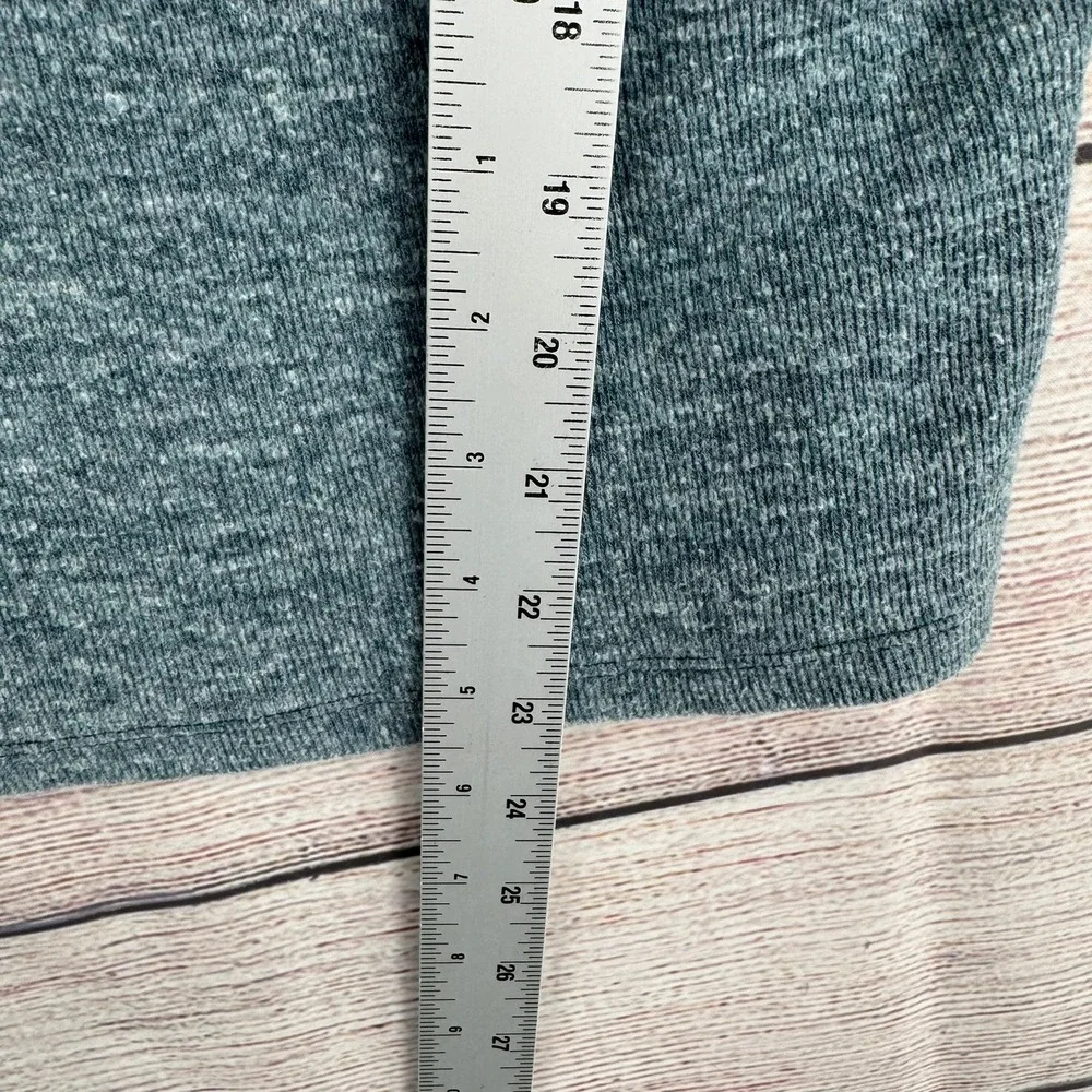 We The Free Top Women XS Blue Cowl Neck Dolman Sleeve Heathered Knit